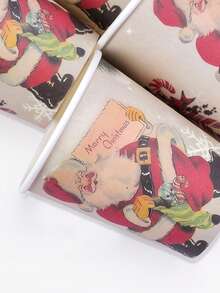 10 Stücke/20 Stücke/50 Stücke Vantage Weihnachtsmann Weihnachts-Papierbecher, Weihnachtsmann Weihnachts-Einwegbecher für Kaffee, Party-Tischdekoration, Weihnachtsferien-Zubehör