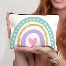 1pc Teacher Gifts, To Best Teacher Ever Letter Print Makeup Bag, Gift Bag Zipper Bag For Travel, Lightweight Storage Bag, Coin Purse, Zipper Clutch Pouch, Pouch Bags Cosmetics Bag Makeup Storage Bag Beauty Bag Makeup Bag, Cosmetic Bag, Vacation Organizer, Large Capacity Makeup Organizer Makeup Case,Travel Essentials Bag For School Holiday Back To School Supplies Travel Bag For Women Make Up Bag