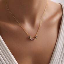 Customized Family Birthstone Necklace, Birthstone Necklace, Birth Stone Necklace, My Children's Necklace, Mothers Necklace, Christmas Gift,New Year Glamour - Multicolor 2 - View 7