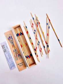 1 件木制拾棒游戏，多人桌面玩具，经典木制拾棒游戏，适合情侣、猫、男士、女士，互动派对游戏，生日/节日礼物 - 黑白盒子 - 查看 4