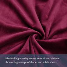 1入組酒紅色靠墊套無填充物簡單素色布藝裝飾靠墊套適用於床、沙發 - 酒紅色 - 查看 6