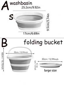 1 xô gấp gọn, xô nhựa di động, không chiếm nhiều diện tích sau khi gấp, xô câu cá di động dùng ngoài trời trên xe hơi, giỏ đựng quần áo bẩn dung tích lớn trong nhà, xô giặt, xô ngâm chân, xô gấp đa năng, hộp đựng đồ dùng nhà cửa. - Nhiều màu - Xem 11