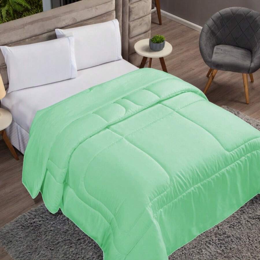 200 Thread Count Natural Cotton Queen Comforter Soft Touch - 綠色 - 查看 1