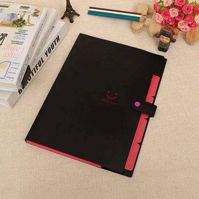 pasta de Arquivo A4 sanfonada colorida organizadora expansível de documentos 5 divisória