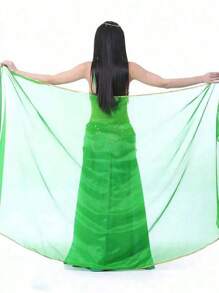 涤纶肚皮舞披肩、肚皮舞围巾、舞蹈表演配饰、女士肚皮舞雪纺围巾 - 彩色 - 查看 38