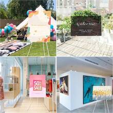 1 件 66 英寸可折叠画架，婴儿淋浴标志画架 - 便携式展示架 - 承重 5 磅，适用于婴儿淋浴派对横幅和海报展示可调节金属三脚架地面和桌面画架，大型落地可调节金属绘画画架三脚架黑色底座复活节礼物，婚礼基础画架架即时落地海报轻便可折叠生日婚礼户外装饰 - 彩色 - 查看 10