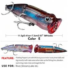 CISEA F29 Fishing Lure Popper Lure For Fishing Hard Bait Jip Head Floating Water 11.5g 7.3cm - Multicolor - View 9