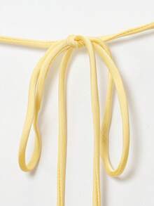 DEEKA 新款夏季时尚性感缎面感长款内衣风格派对连衣裙，适合夏季、节日、情人节、派对 - 黃色 - 查看 9