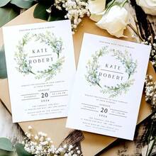 1pc/20pcs/50pcs/100pcs Customizable Modern Wedding Thank You Cards Invitations, Customizable Text And Photos, Minimalist Wedding Thank You Cards, Boho Wedding Thank You Cards, Elegant Wedding Thank You Photo Cards, Folding Thank You Cards, Photo Wedding Thank You Cards, Modern Minimalist Wedding, Personalized Customization, All Text Customizable, Best Gift For Him. - Multicolor - View 6