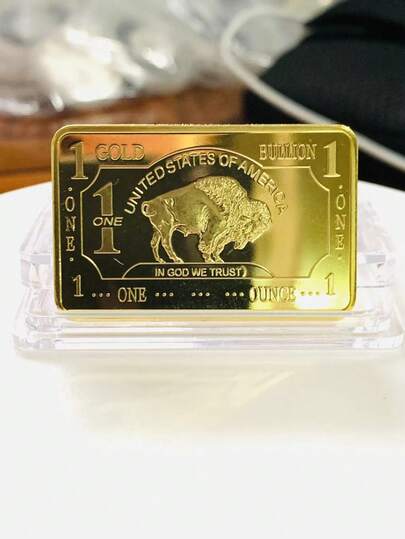 2025 New Hot Selling 1pc, American Bison Commemorative Coin, 999 Fine Gold Bar 1 Oz Bullion Coin, Metal Craft Commemorative Badge, Birthday Gift, Easter Gift, Wedding Gift, Gift, Toy, Easter, New Bestseller, New Explosion Model, New Hot Selling, New Release, Toy New, Couple Toy, Dress Up Toy, Creative Toy, Couple Gift, Gold Bar Model, Gold Model, Model Decoration, Commemorative Coin