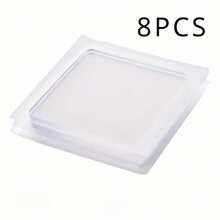 8pcs Clear Silicone Furniture Pads - Shock Absorbing, Heat Resistant, Noise Reducing, Non-Slip Floor Protectors For Washing Machines, Sofas, Coffee Tables - No Power Needed - Transparent - View 8