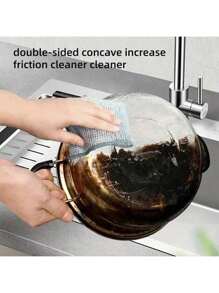30pcs Magic Cleaning Cloth Thickened Double -Sided Metal Steel Wire Rags Kitchen Dish Pot Washdishing Cloths Towel Clean Tools