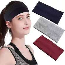 3pcs/Set Running & Sports Sweatband, Women Absorbent Headband, Men Hairband, Headwrap, New Design Hair Accessories Women Bandana Fashion Head Wrap, School Stuff, College, Headbands Fall Winter Hair Band For Vacation Outfits Woman Elegant Scarf - Multicolor - View 14