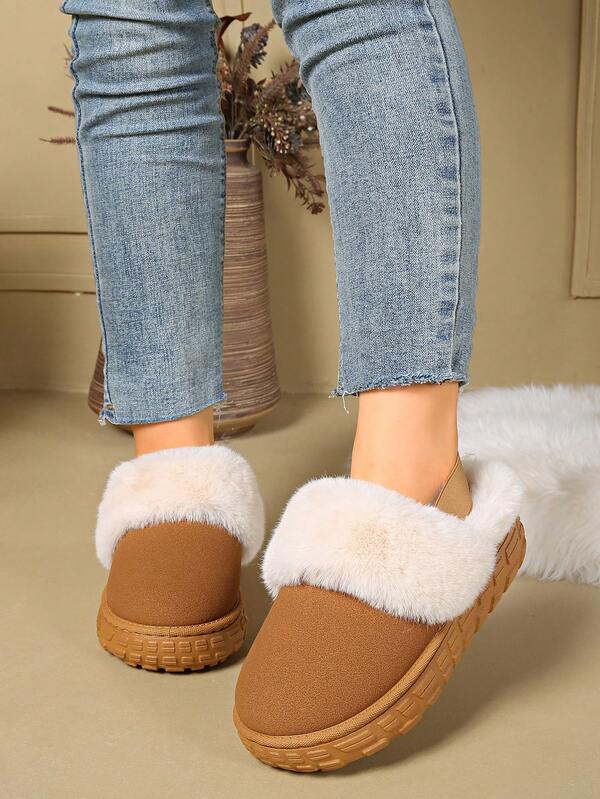 Botas Over-The-Knee de Salto Baixo em Camurça Sintética Plus Size para Mulheres, Novo Estilo Transversal com Cadarço Traseiro, Salto Grosso e Elegante