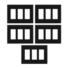 5/10 件壁挂面板灯开关盖，款式多样，纯色，黑色，壁挂面板灯开关插座盖，坚固耐用 - 黑色 - 查看 24