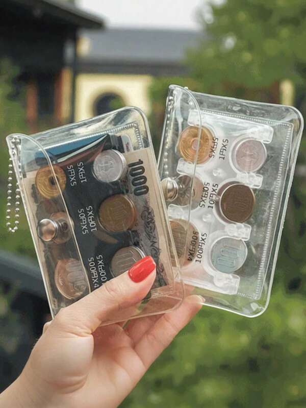 日本零钱包便携式零钱包货币收纳袋旅行透明卡包女士男士钱包迷你钱包钱包旅行钱包硬币钱包便携式零钱包旅行配件硬币收纳袋