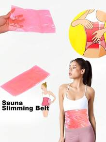 Reusable Sauna Waist Trainer | Transparent Blue & Pink Options | Durable PVC Slimming Belt For Women | Sweat-Inducing Body Shaper | Shape-Up Waist Wrap For Fitness | 110cm X 25cm & 128cm X 25cm Sizes Available