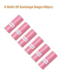 90pcs/6rolls Disposable Mini Trash Bags, Desktop Cleaning Garbage Bags, Bagged Kitchen Storage Small Trash Bags, Bathroom Kitchen Office Restaurant Cleaning Plastic Bags(Trash Bag Size 30*22cm When Unfolded) - Multicolor - View 11