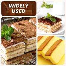 优质铝制提拉米苏和芝士蛋糕烤盘 - 矩形，配有可拆卸隔板，底座稳定，适合制作完美的慕斯蛋糕 - 耐用的厨房必备品，手工制作，可拆卸扣环，可拆卸挡板 - 銀色 - 查看 3