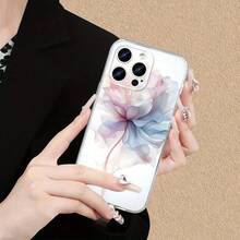 Funda que evita que el teléfono se amarillee. Exquisito estampado floral degradado. Funda completa para teléfono, resistente a golpes y caídas. - Blanco - Ver 5
