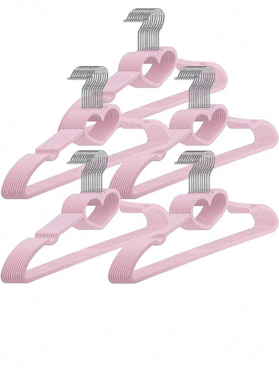 5 Stücke Herz-Kleiderbügel-Set - Süße 360 Grad drehbare Haken-Kleiderbügel, Schwerlast rutschfeste Jacken-, Hosen-, Hemd-, Anzug- und Kleider-Bügel - platzsparende Schrank-Organisation für Schlafzimmer, Waschraum & Reisen - perfektes Geschenk für Frauen, Teenager, Modebewusste (Valentinstag, Muttertag, Weihnachten) - Pastell-ästhetische Bügel, Plastik-Kleiderschrank-Essentials, unverzichtbare Wohndekoration