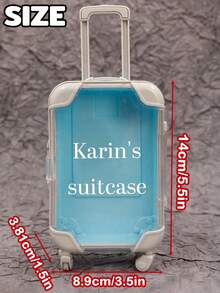 Custom Text Mini Suitcase, Personalized Custom Text Mini Trolley Suitcase, Custom Colorful Durable ABS Trolley, Mini Trolley Storage Box Jewelry Desktop Storage Box, Personalized Custom Text Fun Travel Kits, Customized Text Travel Kits, Customizable Word Hangover Recovery Kits,Modern,Cute,Customized Name Makeup Organizers, Perfect For Travel, Parties, And Small Item Organization