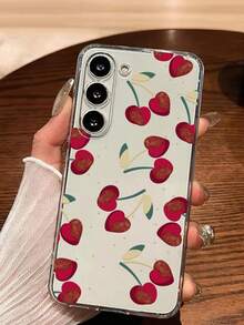 1个创意红色樱桃软壳手机壳，兼容、荣耀、红米、三星Galaxy A04e/12/A13/A14/A34/A50/A52/A53/A54/S21/S22/S23/S24/S25/S25 Ultra、6A/7A/8A、12T/13T。 - 無色 - 查看 6