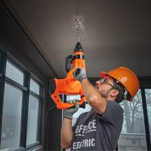 Corded Hammer Drill, 1600W 175-350RPM Electric Demolition Drills, 2-Inch SDS-Max Rotary Hammer Driver, 3 Functions Chipping Power Tool Kit For Concrete, Drilling Wood Plastic - US A Type Plug(110-127V) - View 1