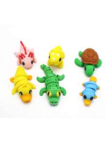 Juego de 10 piezas de juguetes en miniatura de animales impresos en 3D - Adecuado para el Nacimiento de Navidad, recuerdos de fiesta y relleno de calcetines [Color y estilo aleatorio]