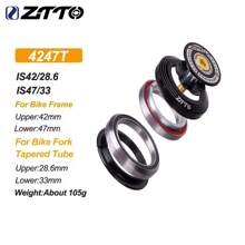 ZTTO 山地公路自行车内置无螺纹耳机半集成 CNC 耳机 1 1/8 英寸 - 1 1/2 英寸密封轴承直锥形叉 - 黑色 - 查看 12