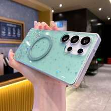 闪光磁环豪华闪光手机壳兼容 Apple 6/7/8/X/XS/XR/11/12/13/14/15/16/16e，兼容三星 Galaxy S22/23/24/25/S24 FE/S25 EDGE、A04/05/06/A14/A15/A16/A24/A25/A34，兼容 Redmi Note 7/8/9/10/11/12/13，兼容 Redmi 9/10/12/13C，兼容 Honor X、HW，兼容 Realme C53 C55 防水防震防摔防刮 - 綠色 - 查看 5