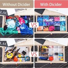 1 件可调节抽屉隔板、抽屉整理器、抽屉储物整理器、抽屉整理系统、衣柜、内衣、袜子抽屉隔板、塑料书桌和抽屉整理器隔板、可调节隔板储物系统，适用于办公室、宿舍、家庭 - 无需电源（随机颜色和款式）适用于女性储物整理器旅行必需品返校宿舍储物秋季装饰 - 白色 - 查看 8