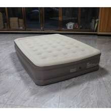 Colchón Inflable Matrimonial Conbomba De Aire Eléctrica Recargable 4000mah Color Beige Hasta 500kg De 200cm X 150cm X 25,campingcolchon Inflable King Size - Beis - Ver 6