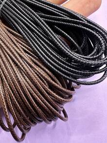 Premium PU Leather Wax Cord For DIY Jewelry Making - 0.5/0.8/1.0/1.5/2.0mm Black, Brown & Amber - Non-Elastic Braiding Thread For Necklaces,Bracelets - Multicolor - View 8