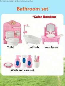 1 件娃娃屋家具及配件套装娃娃屋家具套装迷你娃娃屋家具 1 12 比例卧室客厅浴室家具配件(部分配件随机/颜色随机) - 彩色 - 查看 8
