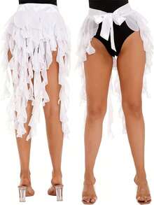 泰国/阿拉伯舞蹈裙女性感肚皮舞臀巾束腰舞女裙女表演服装流苏 - 均碼 - 查看 28