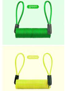 AiScrofa Candado de cable con cerradura para disco de motocicleta, candado de disco antirrobo de PVC para motocicleta y bicicleta, recordatorio de cable de advertencia en espiral de color rojo - Multicolor - Ver 4