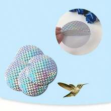 10pcs Circular Reflective Bird Repellent Stickers, Laser Reflective Adhesive Anti-Bird Deterrent Decals