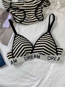 Gal Suit Underwear Set, Comfortable Set Without Steel Ring - màu đen - Xem 1