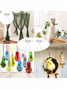 4 个可旋转天花板粘性挂钩、可旋转自粘式天花板挂钩、天花板旋转无缝挂钩 - 易于安装,无需钻孔、用于悬挂植物、灯笼、风铃的粘性衣架、带实用挂钩的现代天花板装饰、浴室配件、家居配件 - 彩色 - 查看 12