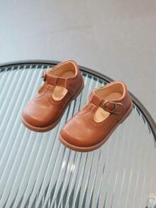 Girls Doll Shoes Classic Retro Wedding Party Round Toe Comfortable - 棕色 - 查看 2