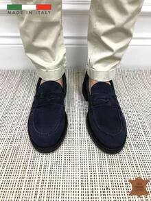 手工製作的義大利絨面革樂福鞋