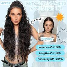 Ponytail Extension, Claw Clip On Pony Tails Hair Extension For Women 28 Inch Long Wavy Curly Fake Ponytail Clip In Hair Pieces For Women Fluffy Natural Looking (Blond To Light Blonde),10049385