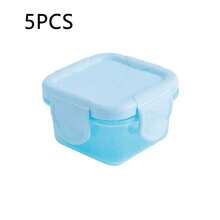 5个装迷你食品储存容器，婴儿和儿童餐盒 - 彩色 - 查看 12