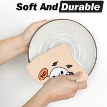 2/4 Pcs Ghost Pattern Printed Dish Towels, Halloween, Super Absorbent Microfiber Modern Towels For Cooking And Baking, Printed Dishcloths, Cleaning Towels, Hand Towels, Tea Towels, Super Soft And Highly Absorbent, Great Gift For Neighbors, Moms, Friends, Birthday, Halloween, Housewarming, Kitchen Decor, Household Essentials