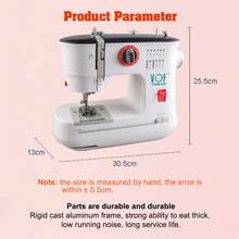 Compact 12-Stitch Sewing Machine: Electric Mini Double Seam Machine With Foot Pedal And EU Plug - EU C Type Plug(220-240V) - View 10