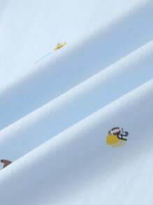 Annil 童装男童男孩中大童秋装上衣裤子套装秋季小熊印花家居保暖衣服