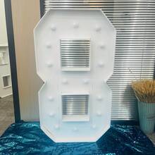 4ft Marquee For Numbers 0-9, 2025 Marquee For Numbers 4 Feet Tall, Mosaic Numbers For Balloons, Warm White Light Up Numbers For Party Decorations, Birthday, Anniversary Party Decor - 黃色 - 查看 10