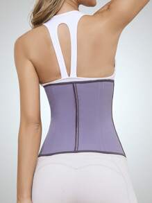 1 PIEZA Corsé de látex para mujer, Moldeador corporal morado para mujer que aprieta el abdomen y la cintura, Tops deportivos, Shapewear, Uso diario