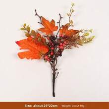 Ramo de hojas de arce en maceta para otoño/Halloween/Acción de Gracias, ramas de decoración verde variada de Halloween para agregar ambiente festivo